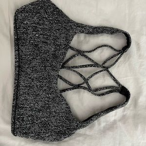 Lululemon black and white multi flow bra